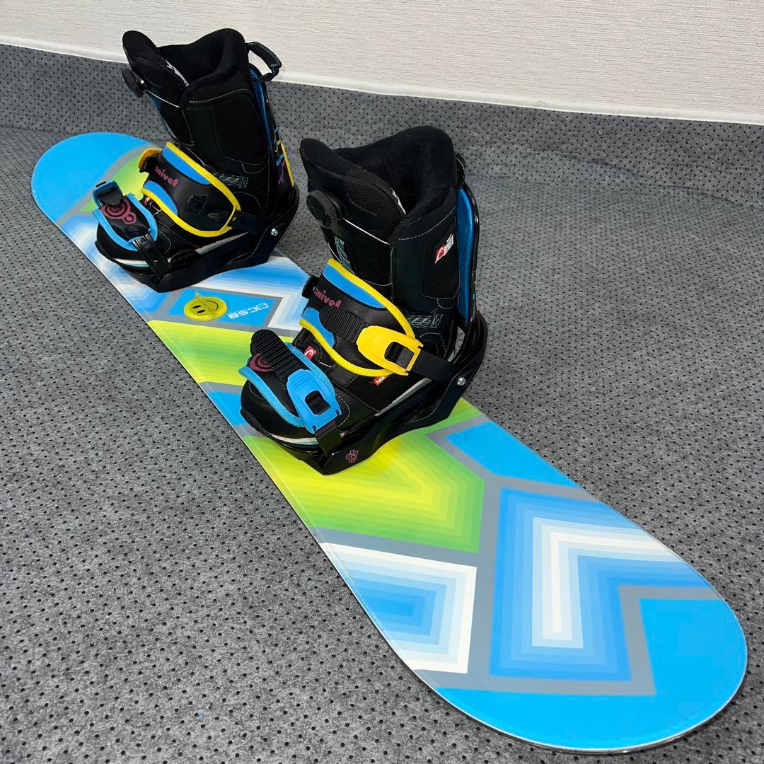 ５回使用 キッズスノーボード 128cm CSB×バイン×BOAブーツ