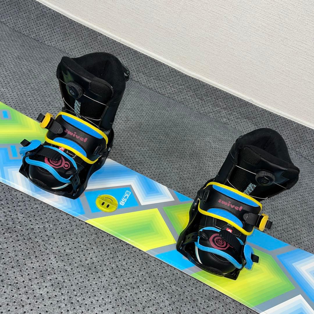 ５回使用 キッズスノーボード 128cm CSB×バイン×BOAブーツ