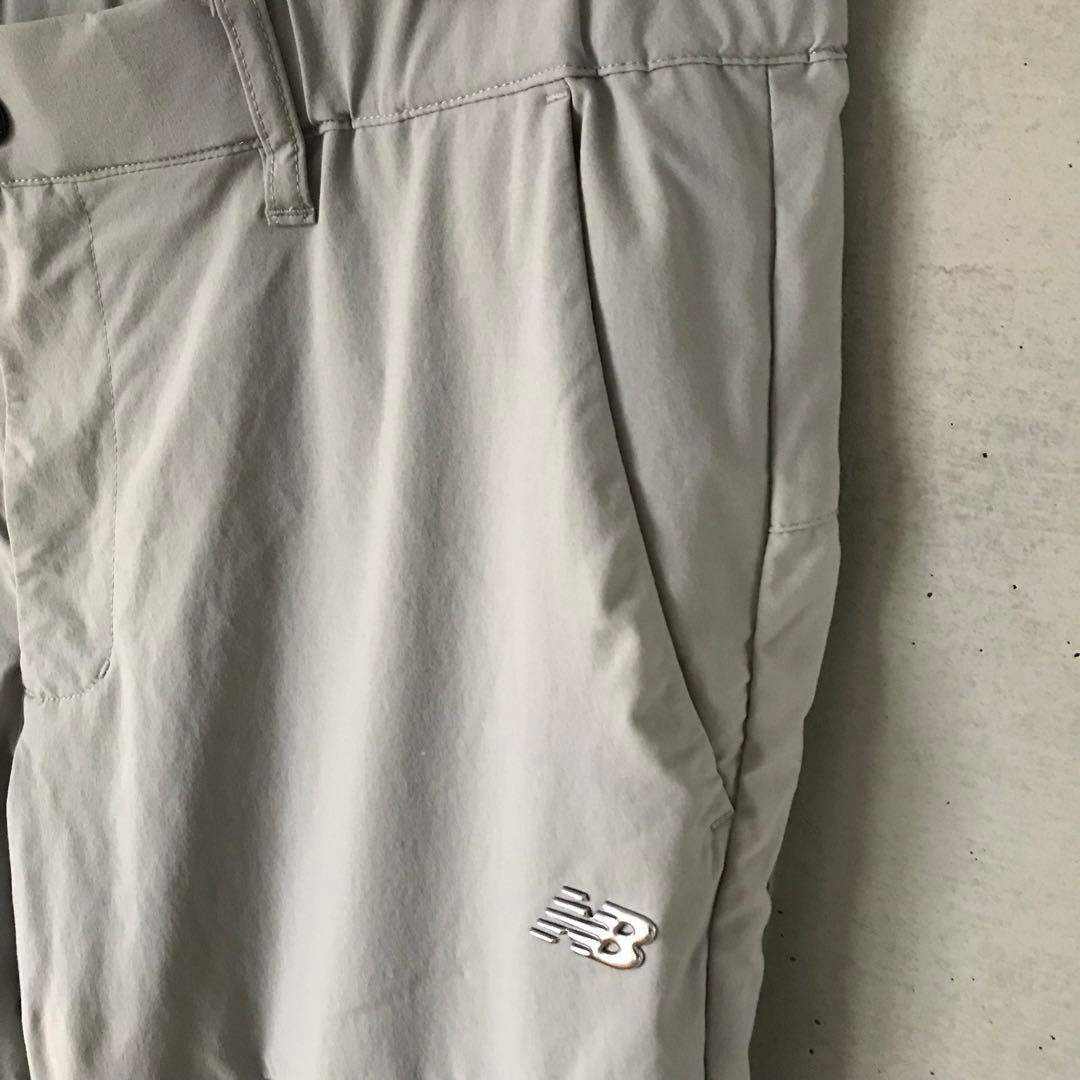 【並品】LLサイズ ニューバランスゴルフ 撥水 ストレッチジョガーパンツ 薄灰