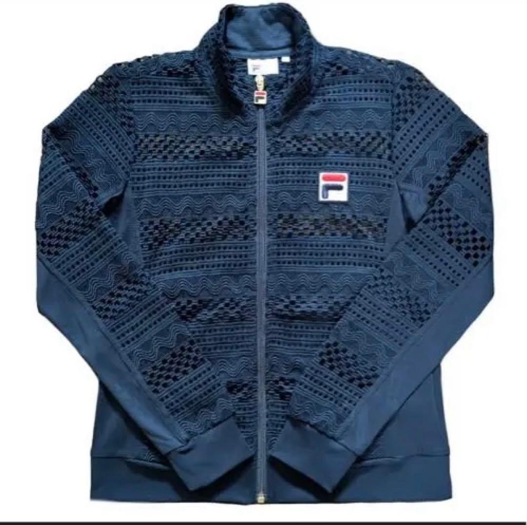 FILA ネイビー メッシュジップアップジャケット　Sサイズ