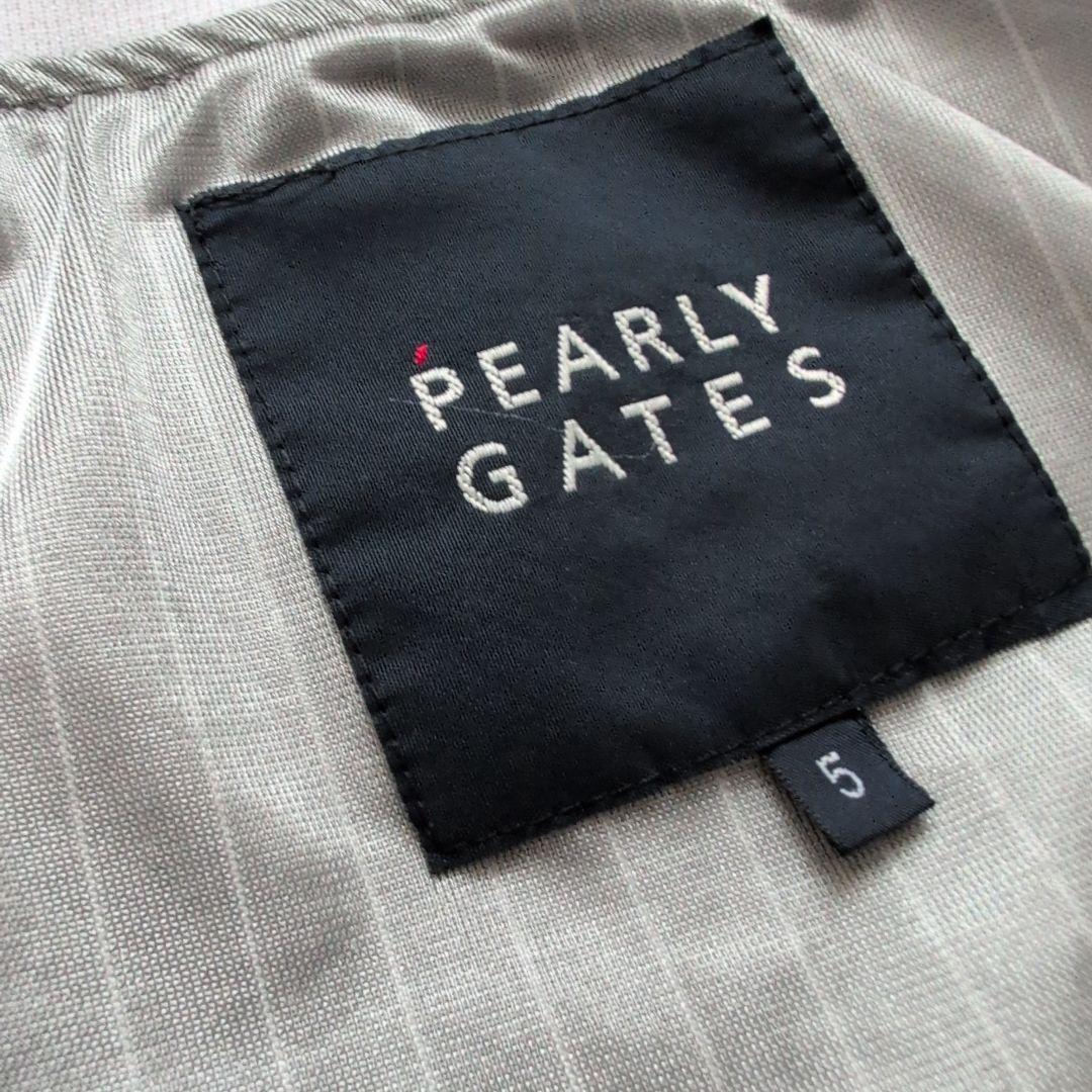 【美品】パーリーゲイツゴルフ　刺繍ロゴ　ウインドブレーカー　セットアップ上下　白