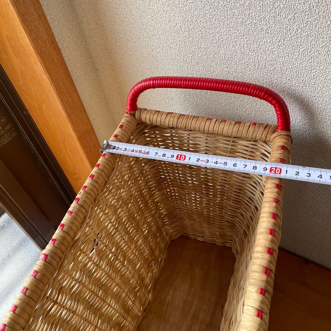 アンティーク風　持ち手付き　バスケット