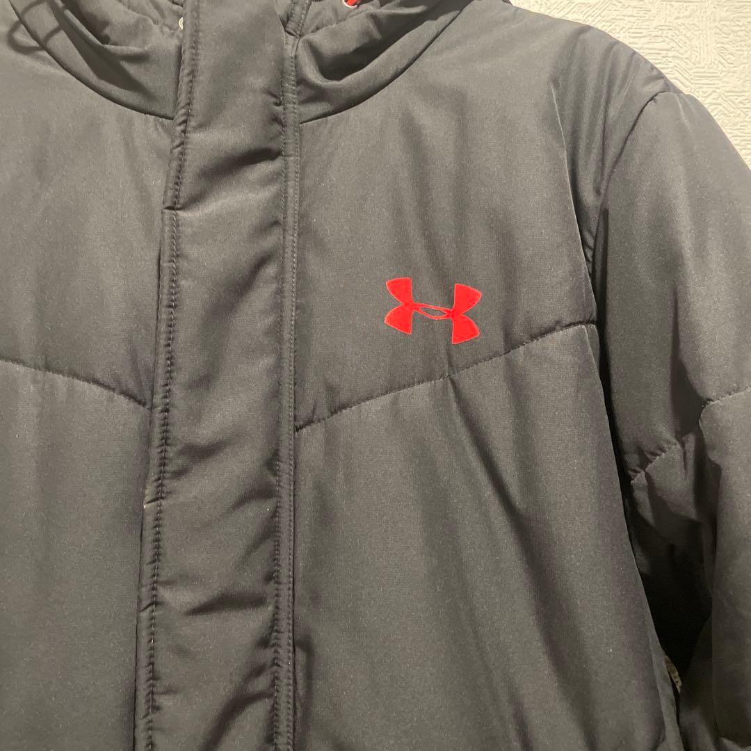 UNDER ARMOUR ブラック ロングコート メンズ ベンチコート