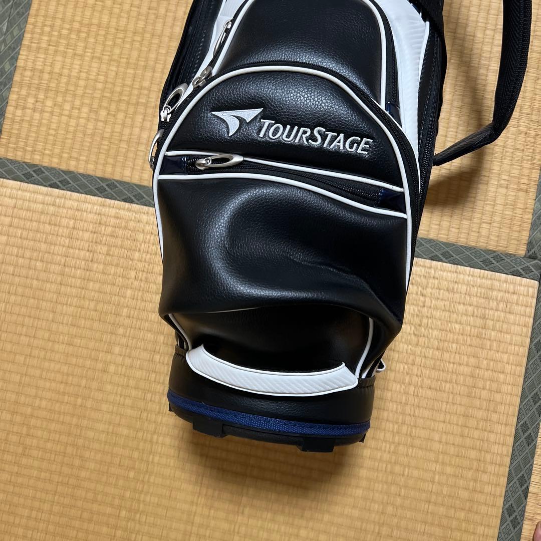 TOURSTAGE キャディバッグ ホワイト・ブラック