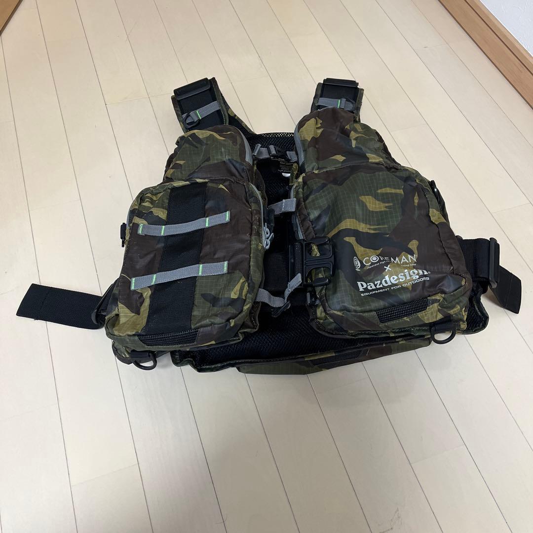 Pazdesign COREMAN 迷彩フィッシングベスト