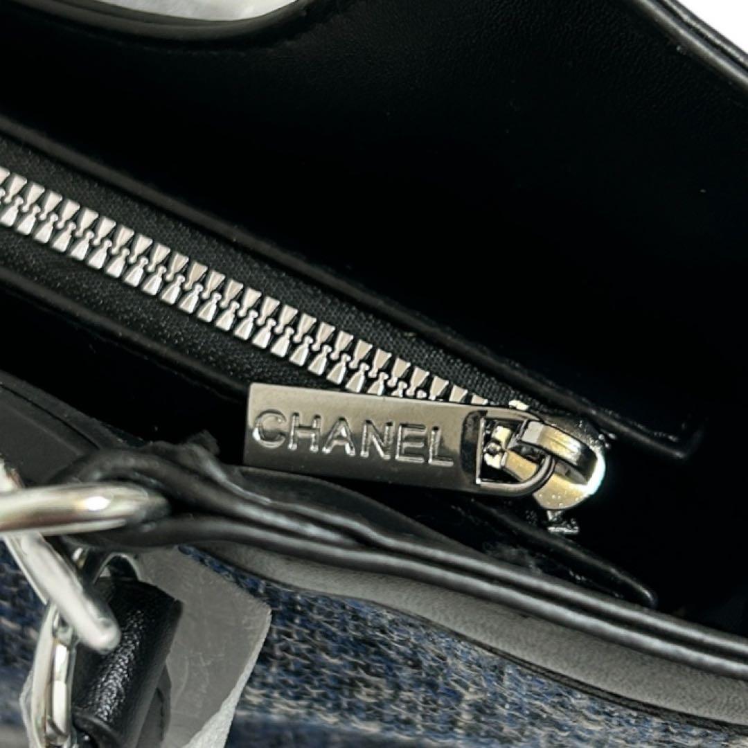 希少 CHANEL シャネル ノベルティ デニム ツイード 刺繍 2yayバッグ