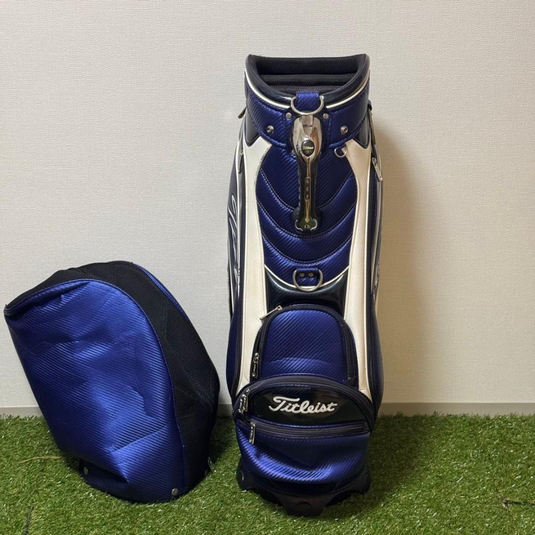 Titleist タイトリスト キャディバッグ ゴルフバッグ ブルー ホワイト