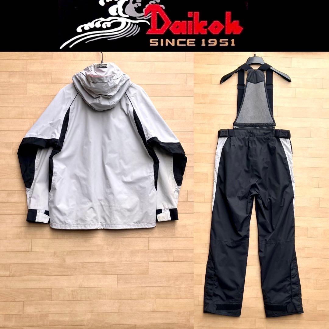 L ダイコー フィッシングスーツ Daikoh サロペットパンツ レインスーツ