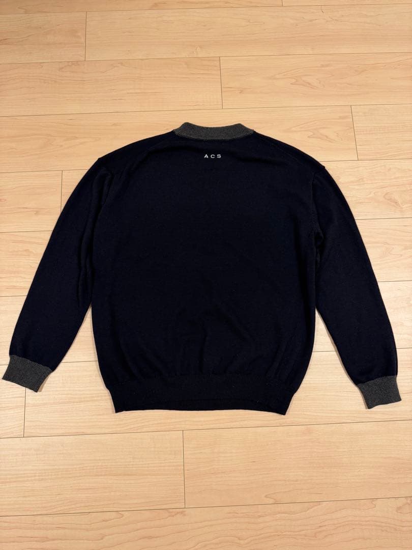 【極美品】muta MARINE ロゴ インターシャニット セーター