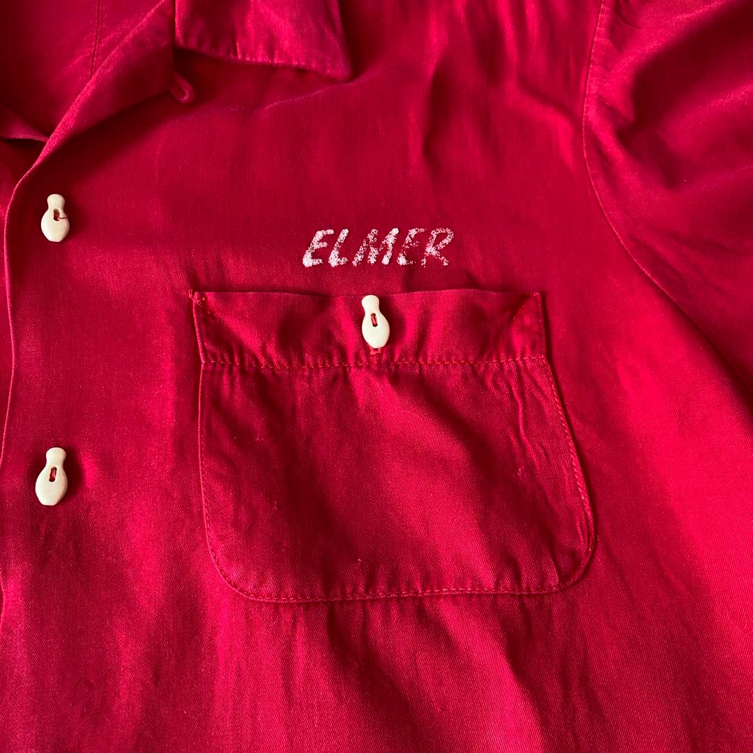 ELMER ボウリングシャツ 赤