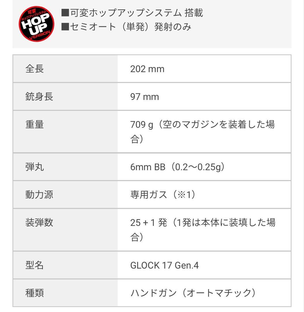 東京マルイ ガスブローバック グロック17 Gen.4 スペアマガジン付き
