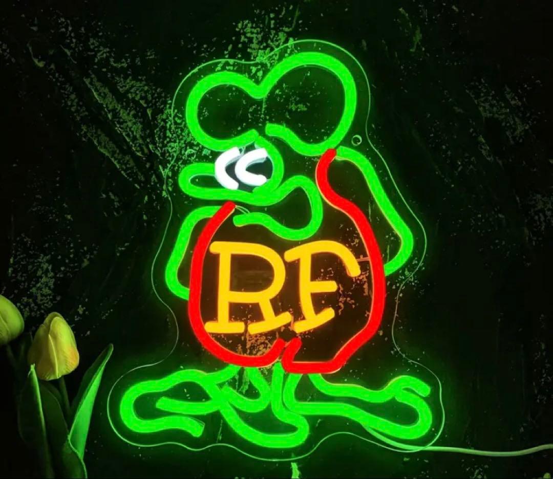 ネオンサイン　ラットフィンク　RATFINK エドロス　ホットロッドUSB 調光