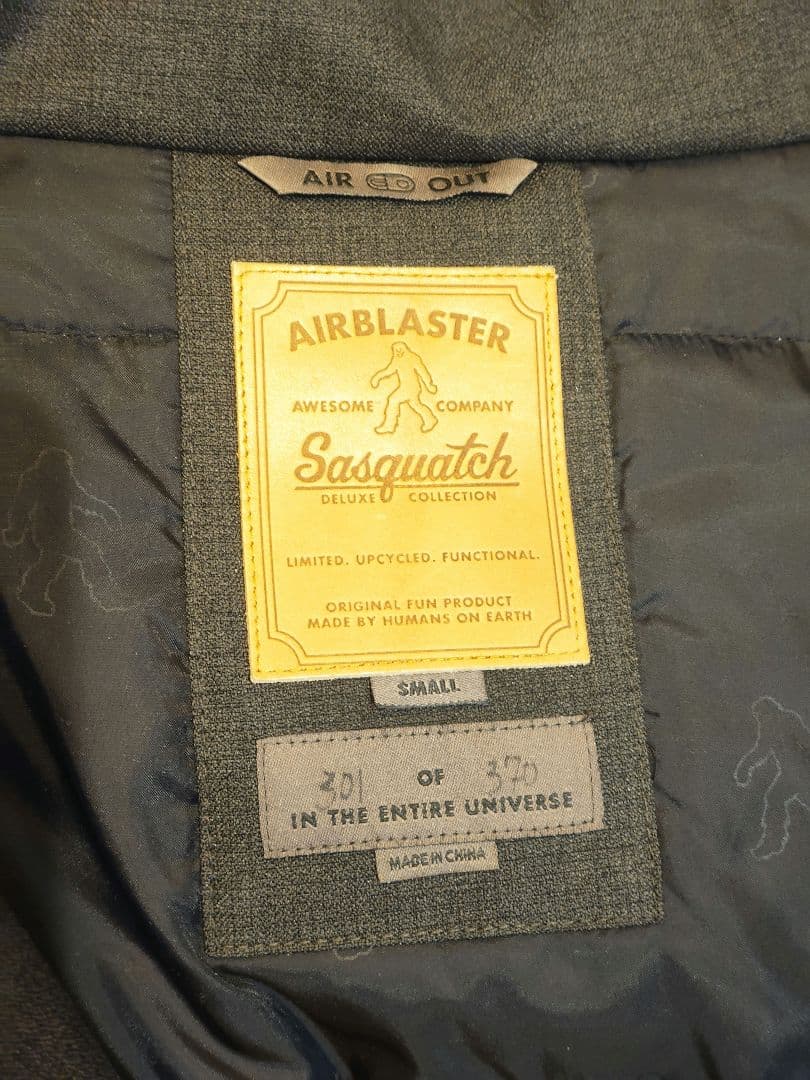 エアブラスターAIRBLASTERサスカッチSASQUATCHスノーボードウェア