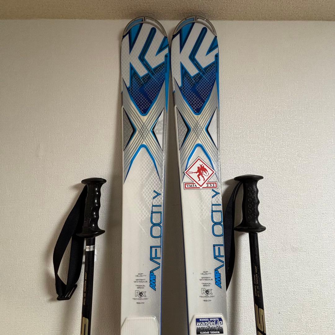 メンズスキーセットストック付　K2 165cm SINANO 27-27.5cm