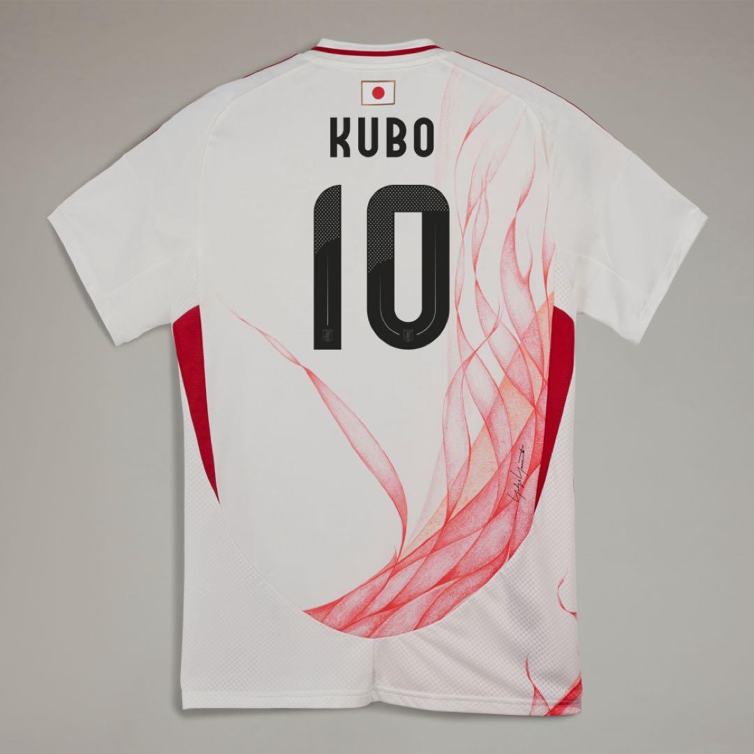新品未使用タグ付き日本代表 ホームレプリカユニフォーム 10番 久保選手 XL