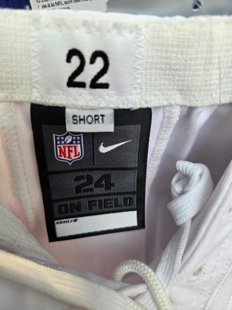 NIKE NFL ゲームパンツ 白 紺ライン SHORT 24