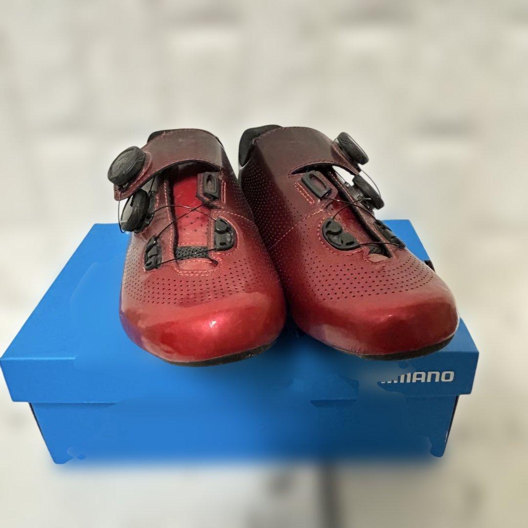シマノ RC7（SH-RC701）レッド SPD-SL ロードシューズ　26.5