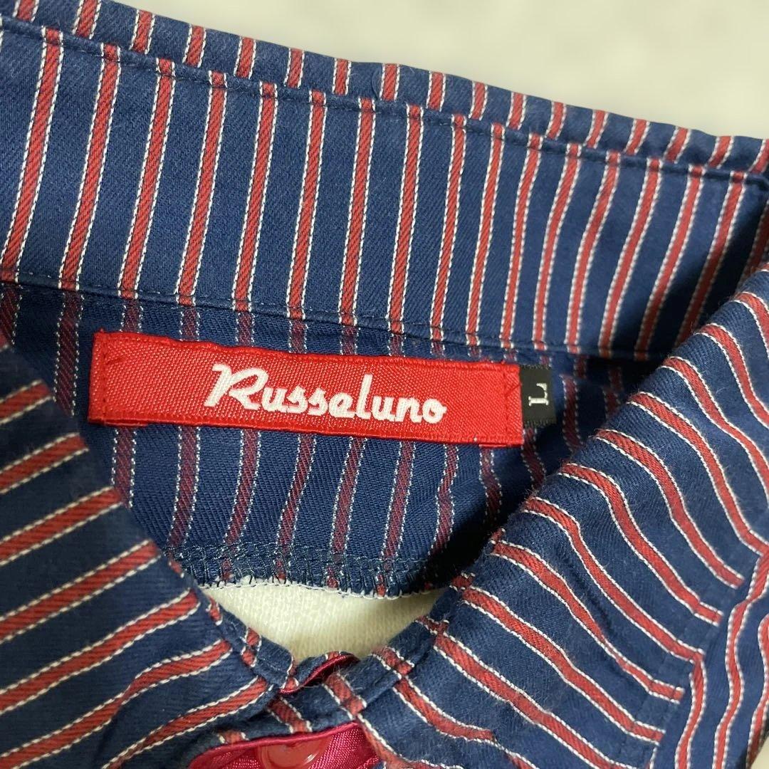 Russeluno ラッセルノ ホワイト 襟付きVネックセーター L