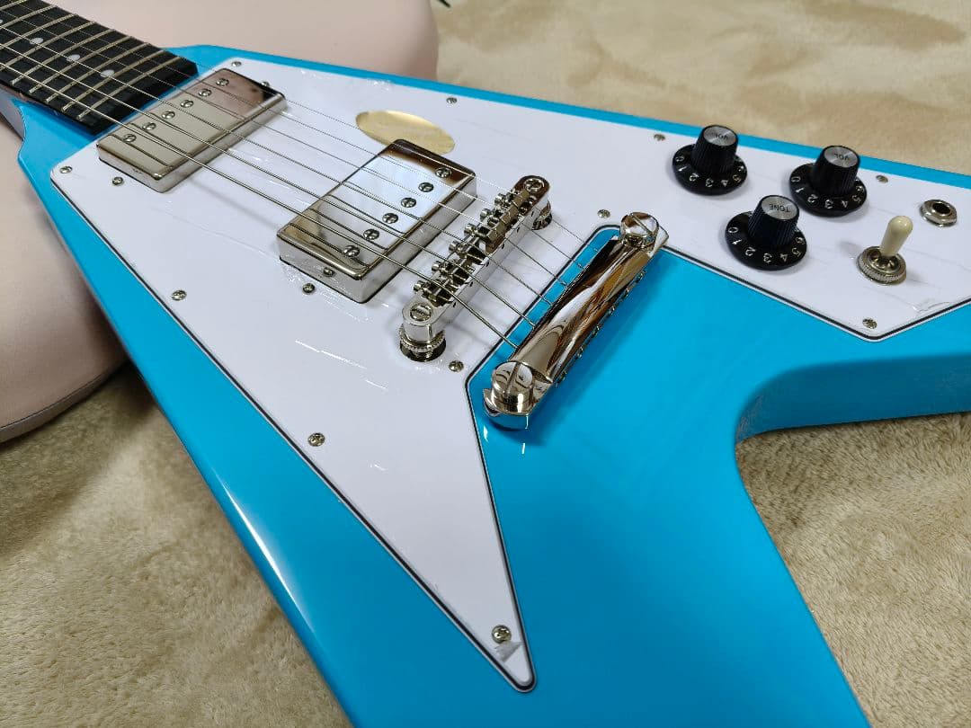 新品　Epiphone Flying V 70S Mauiblue