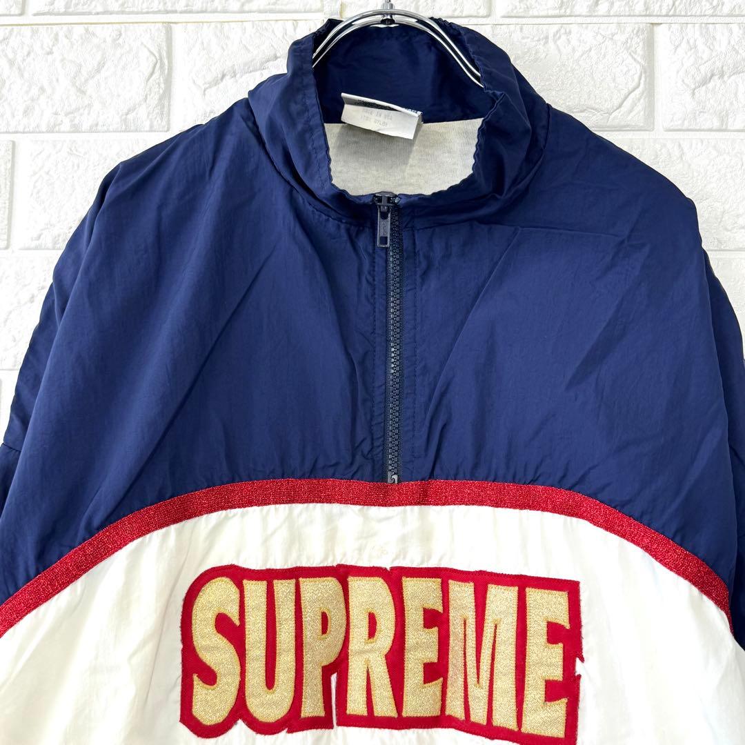 チアリーダー&ダンスチーム【L】紺×白×赤 90s USA製 ナイロンジャケット