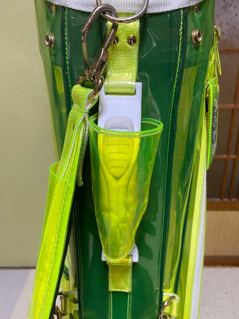 muta MARINE キャディバッグ 透明・黄色　ヘッドカバー付き