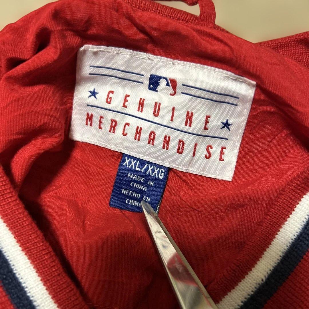 レア MLB インディアンズ プルオーバー ナイロンジャケット XXL