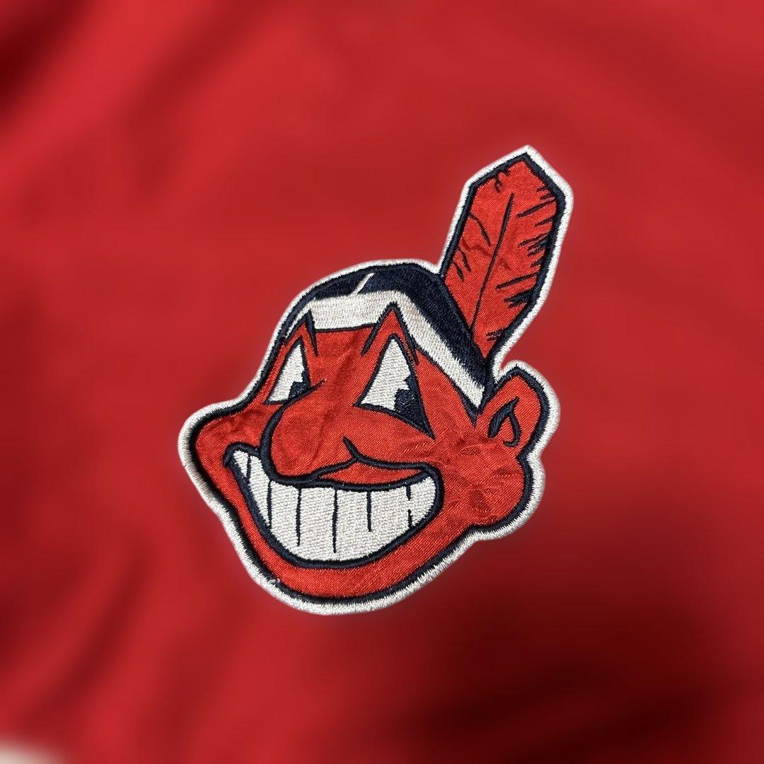 レア MLB インディアンズ プルオーバー ナイロンジャケット XXL