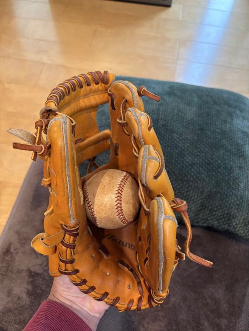 MizunoPro 硬式グローブ オレンジ色 専用袋付き