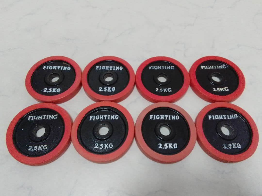 ファイティングロード ラバー付 ダンベル 2.5kg×8枚 20kg 28mm