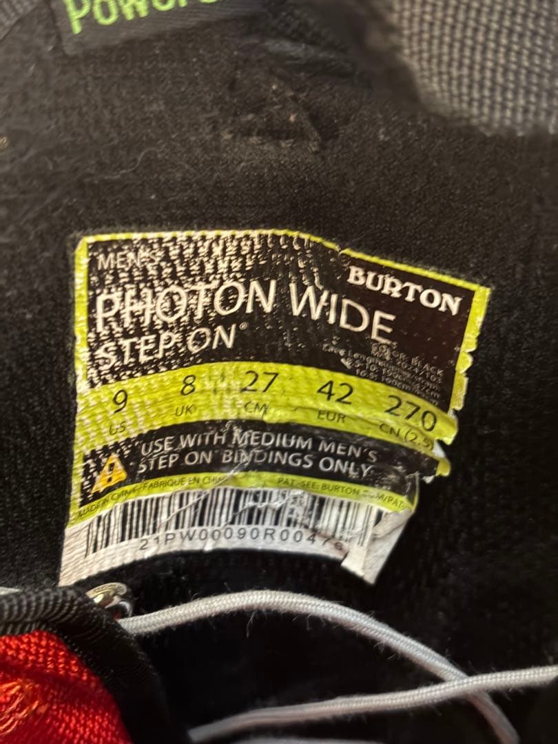 BURTON Photon Wide Step On 右足のみ ブーツ
