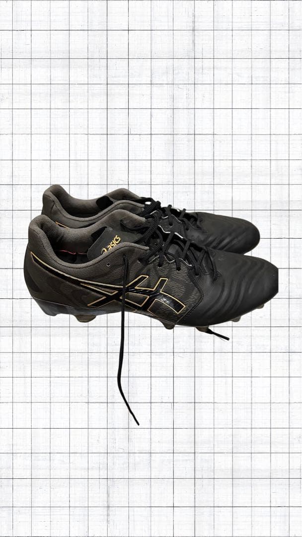 ASICS ラグビースパイクシューズ ブラック/ゴールド