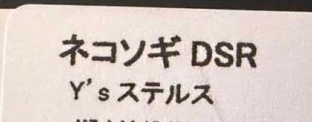 ネコソギDSR Y'sステルス fishオリカラ　ファットラボ