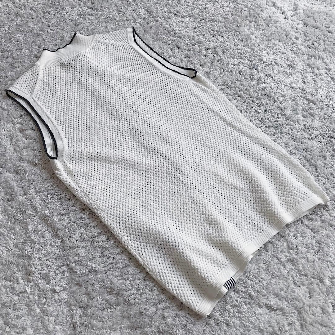 希少•美品【メッシュ＆リブニット】ランバンスポール／ゴルフウェア／ベストへ
