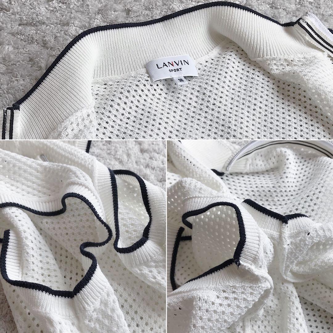希少•美品【メッシュ＆リブニット】ランバンスポール／ゴルフウェア／ベストへ