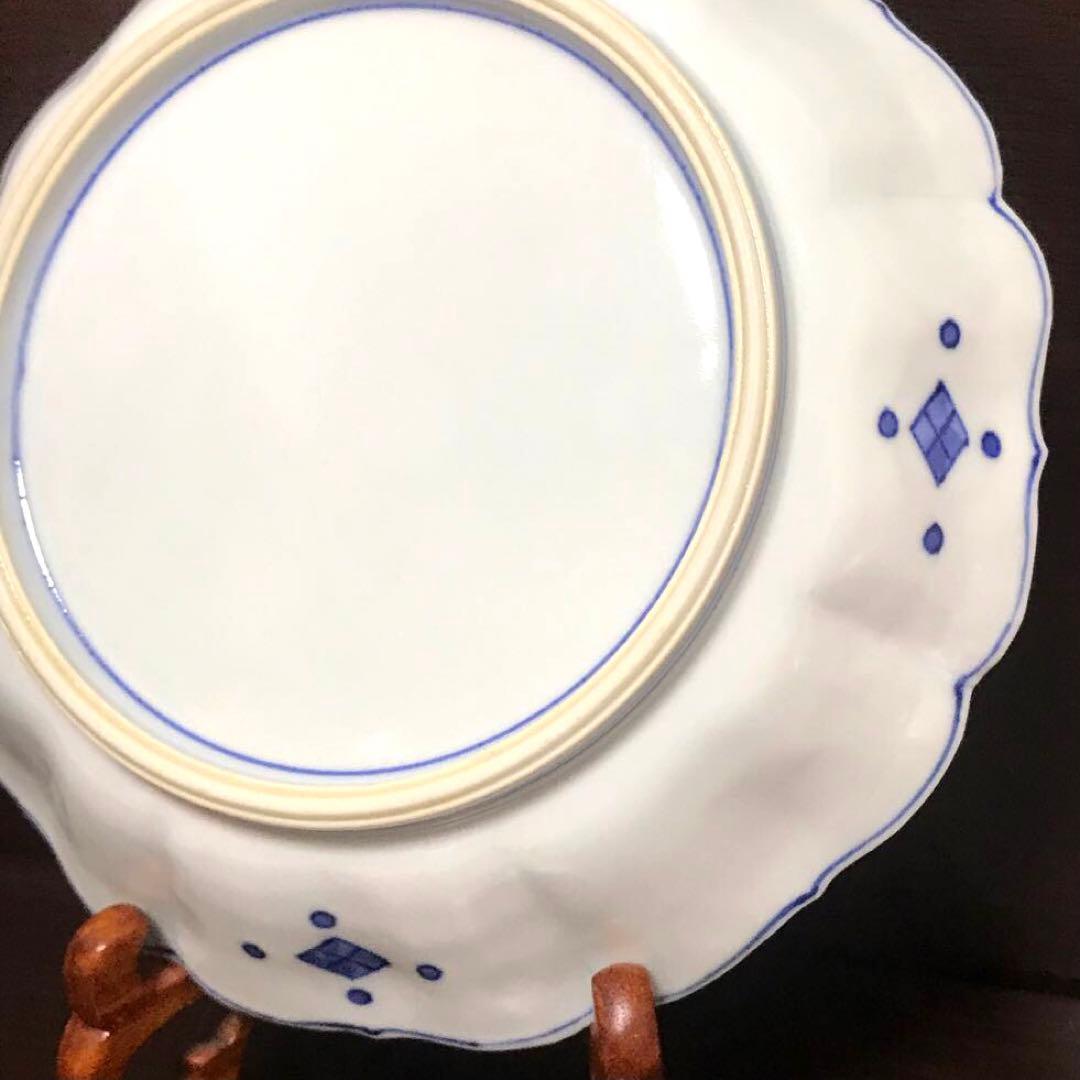 未使用保管品✨京焼 雲泉 染付間取草花祥瑞紋 八角皿✨清水焼 皿 加藤雲泉