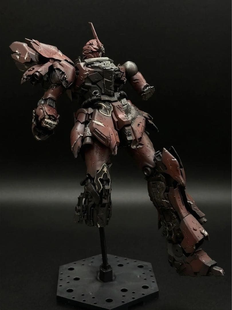 MG シナンジュ 完成品 ダメージ加工 全塗装 戦闘後 ウェザリング