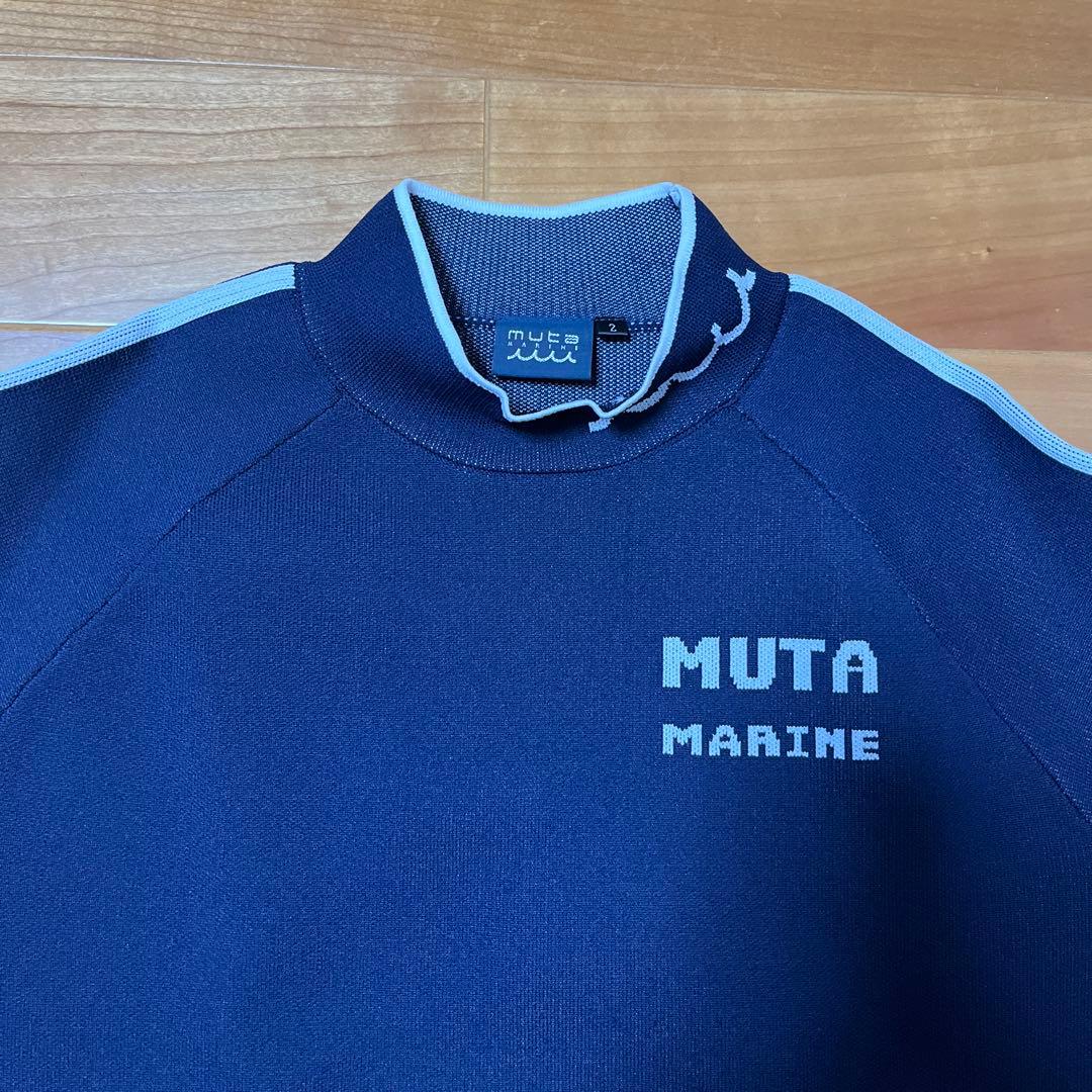 MUTA MARINE ネイビー ハイネックセーター