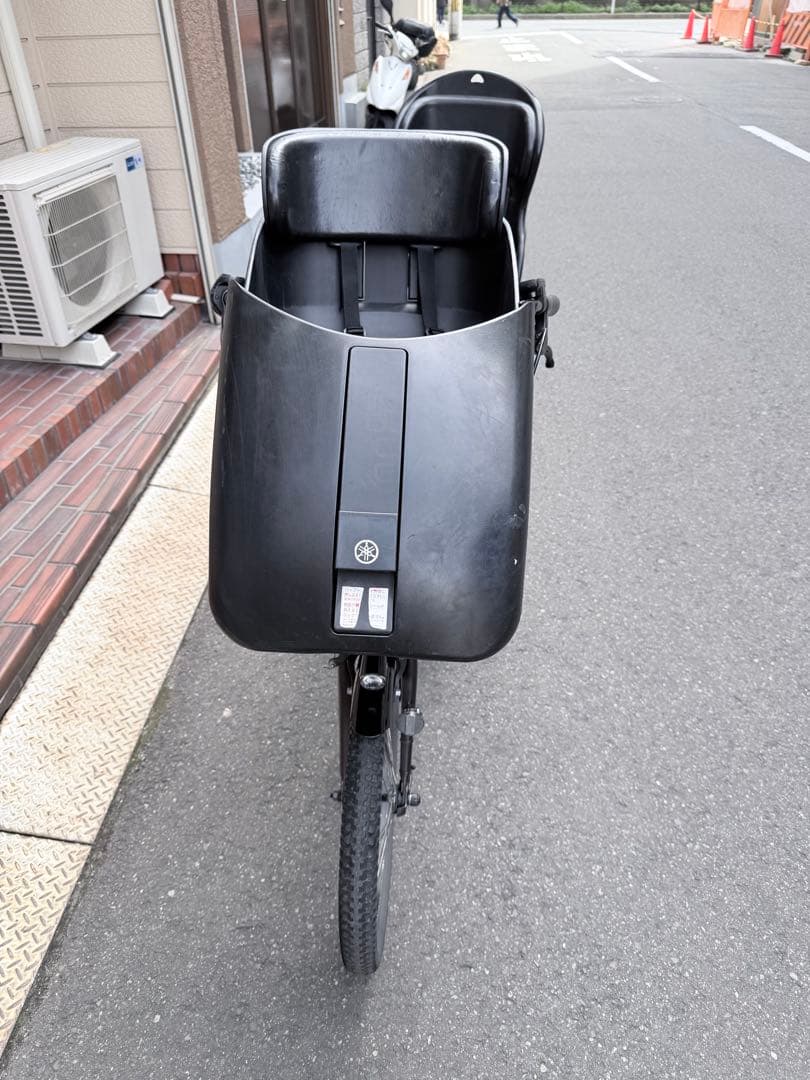 子供乗せ　ヤマハ　電動アシスト自転車 チャイルドシート付き ダークブラウン