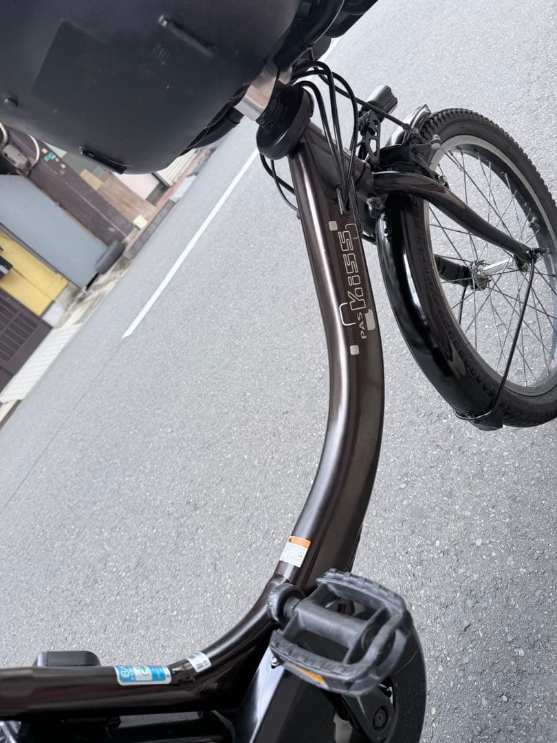 子供乗せ　ヤマハ　電動アシスト自転車 チャイルドシート付き ダークブラウン