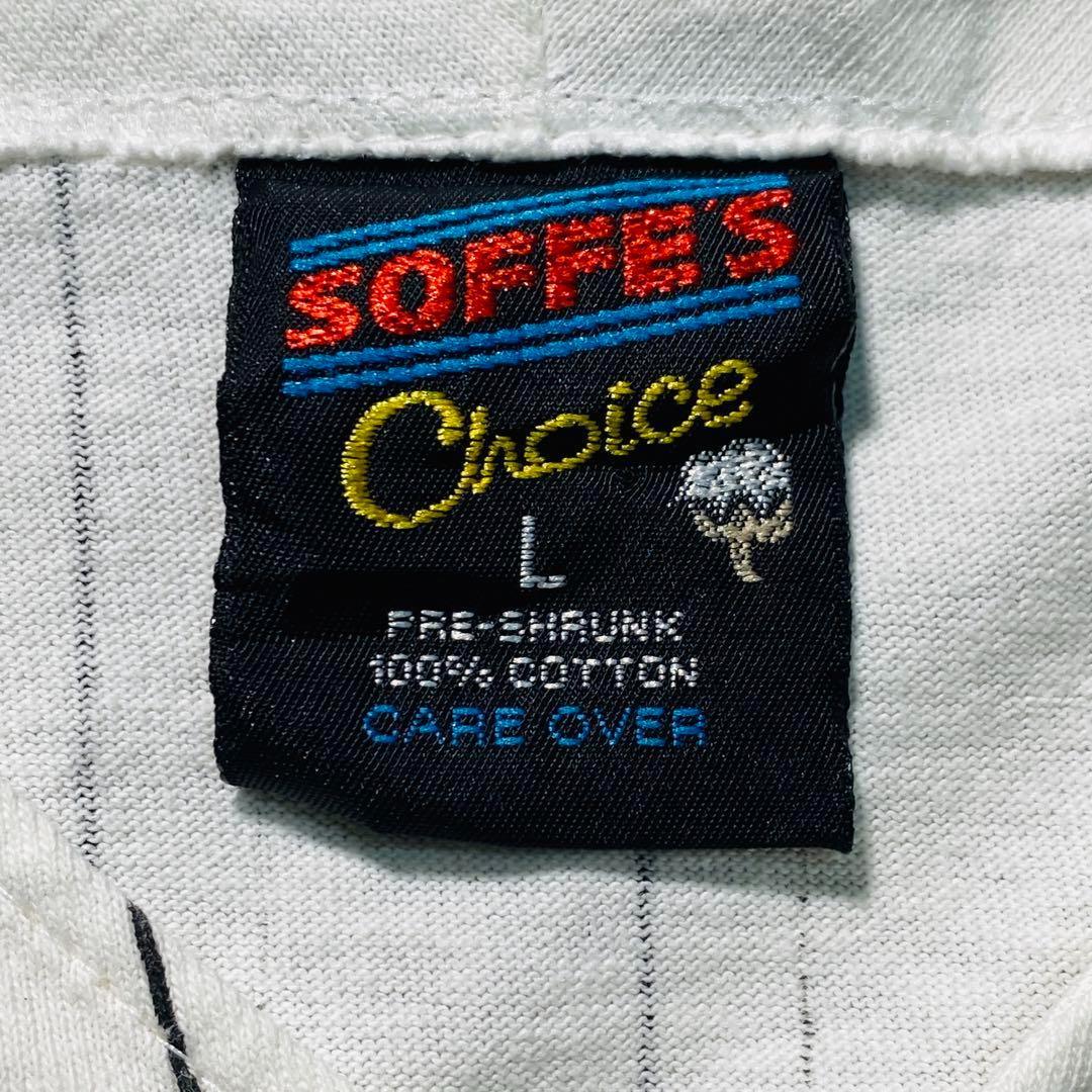 90s USMC ストライプベースボールシャツ Lサイズ USA製 ミリタリー