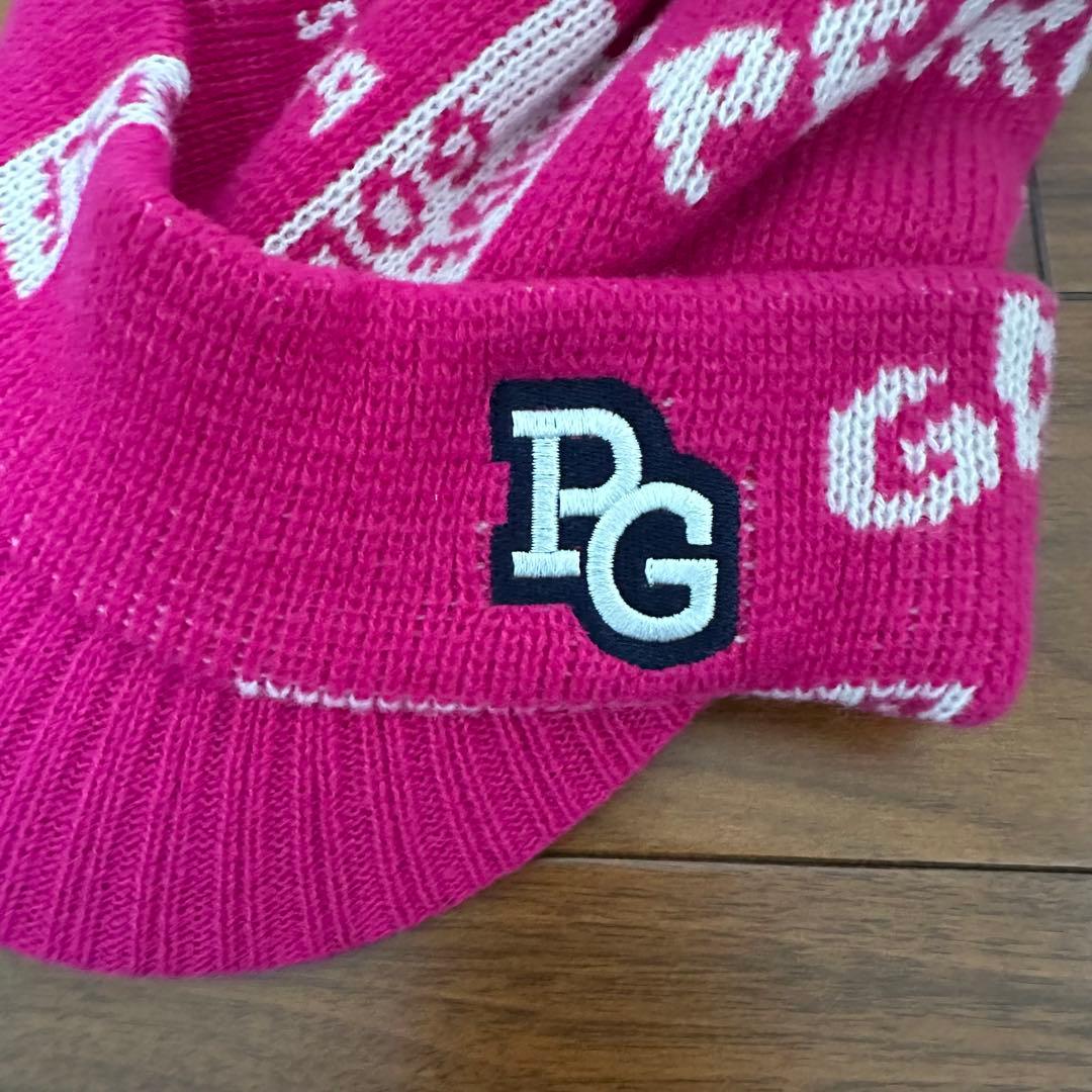 【新品未使用】PEARLY GATES つば付きニットキャップ　ビーニー