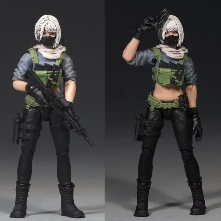 デルタフォース 1/18 女性兵士 アクションフィギュア