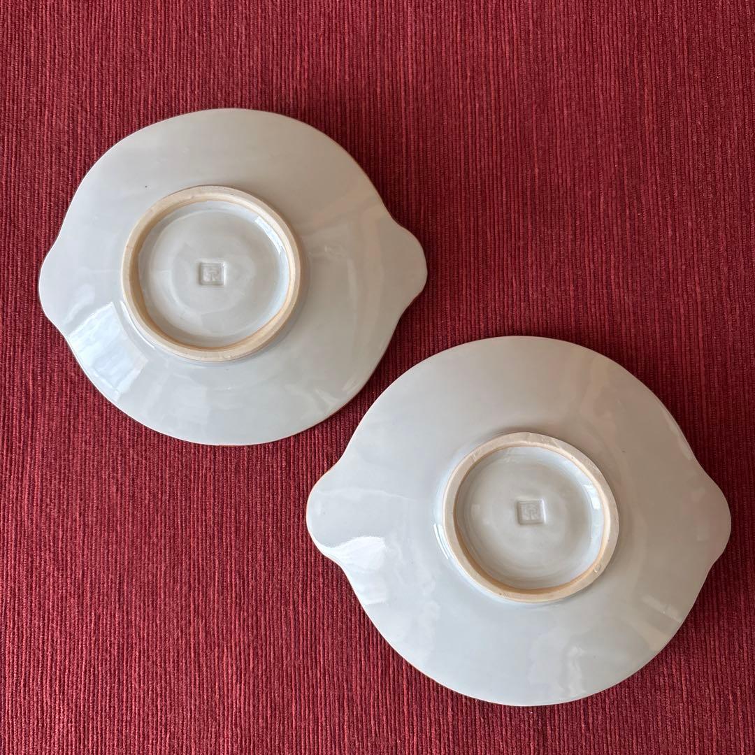 【新品・未使用】中町いずみ 鳥花蝶 耳付き小皿 2枚セット 九谷焼き 希少