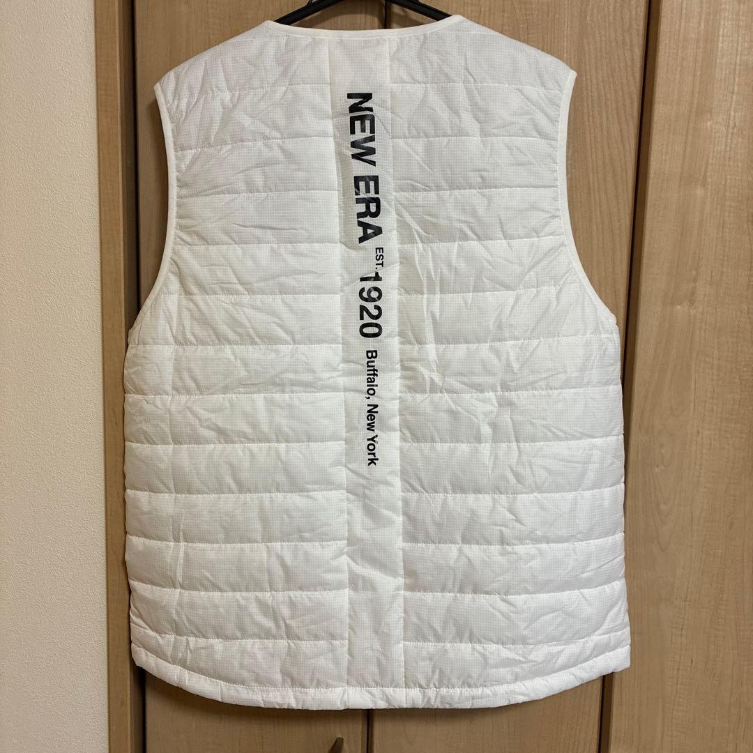 未使用　NEW ERA キルティングベスト ホワイト 収納袋付き　XL