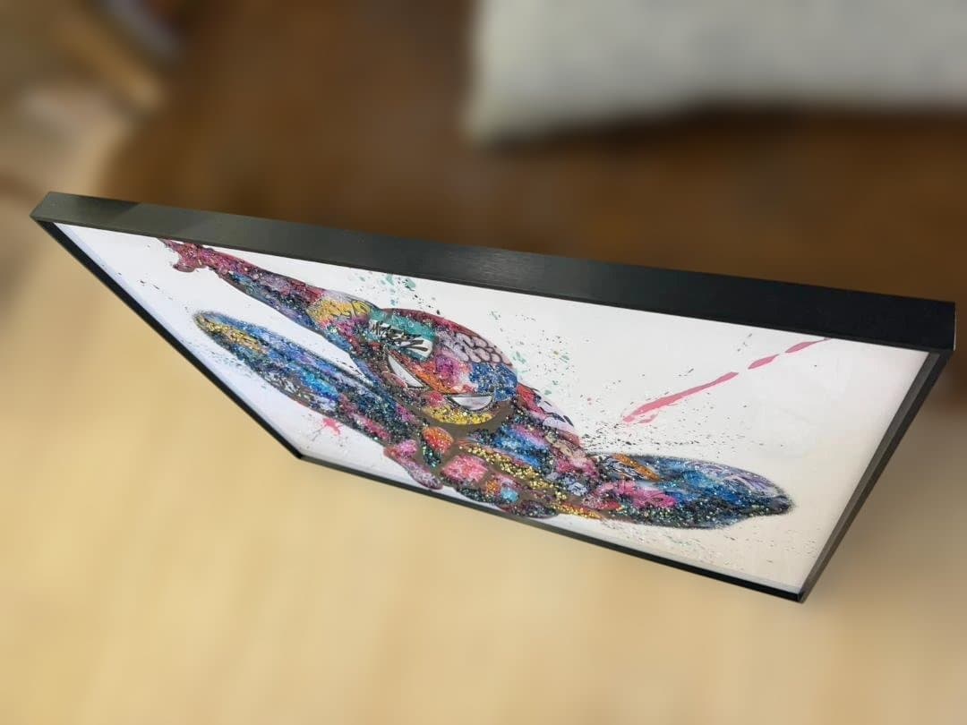 水晶絵　スパイダーマン　MARVEL　マーベル　絵画　壁掛け　絵　アートパネル