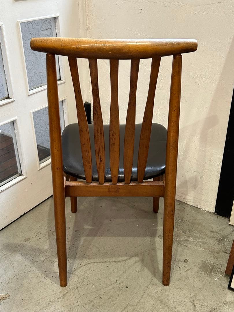 貴重!! 60s 70s ビンテージ 飛騨家具 日進木工　ウッドチェア ①