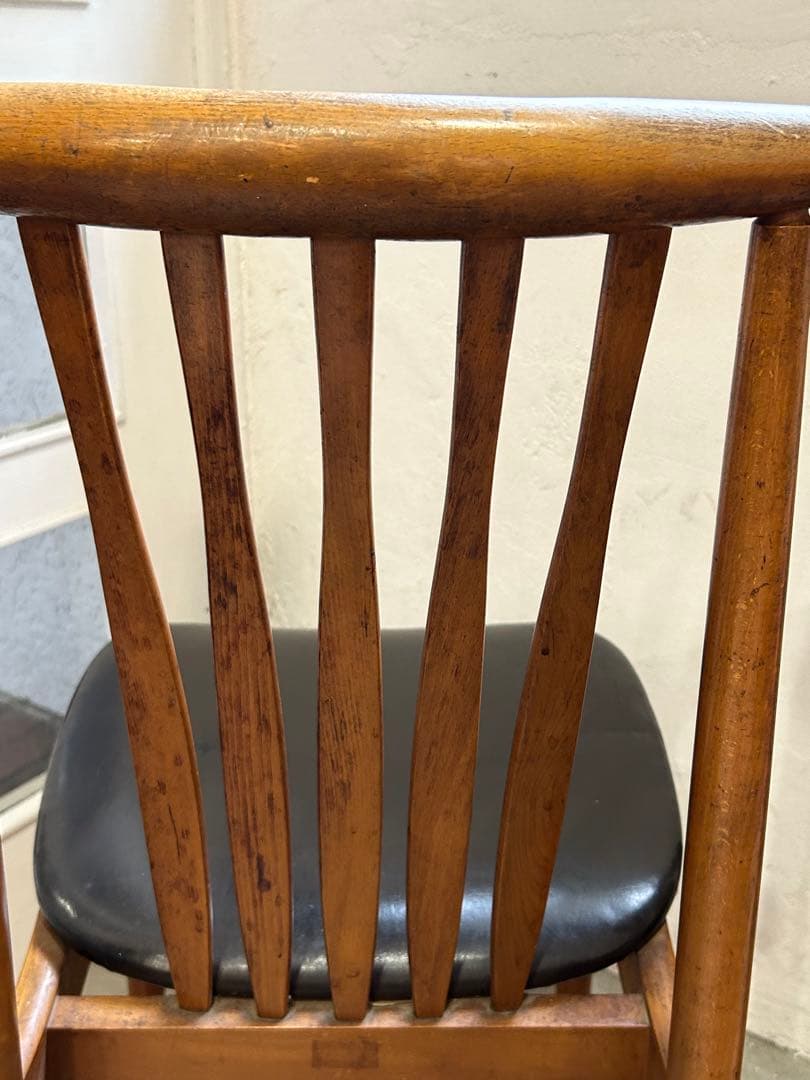 貴重!! 60s 70s ビンテージ 飛騨家具 日進木工　ウッドチェア ①