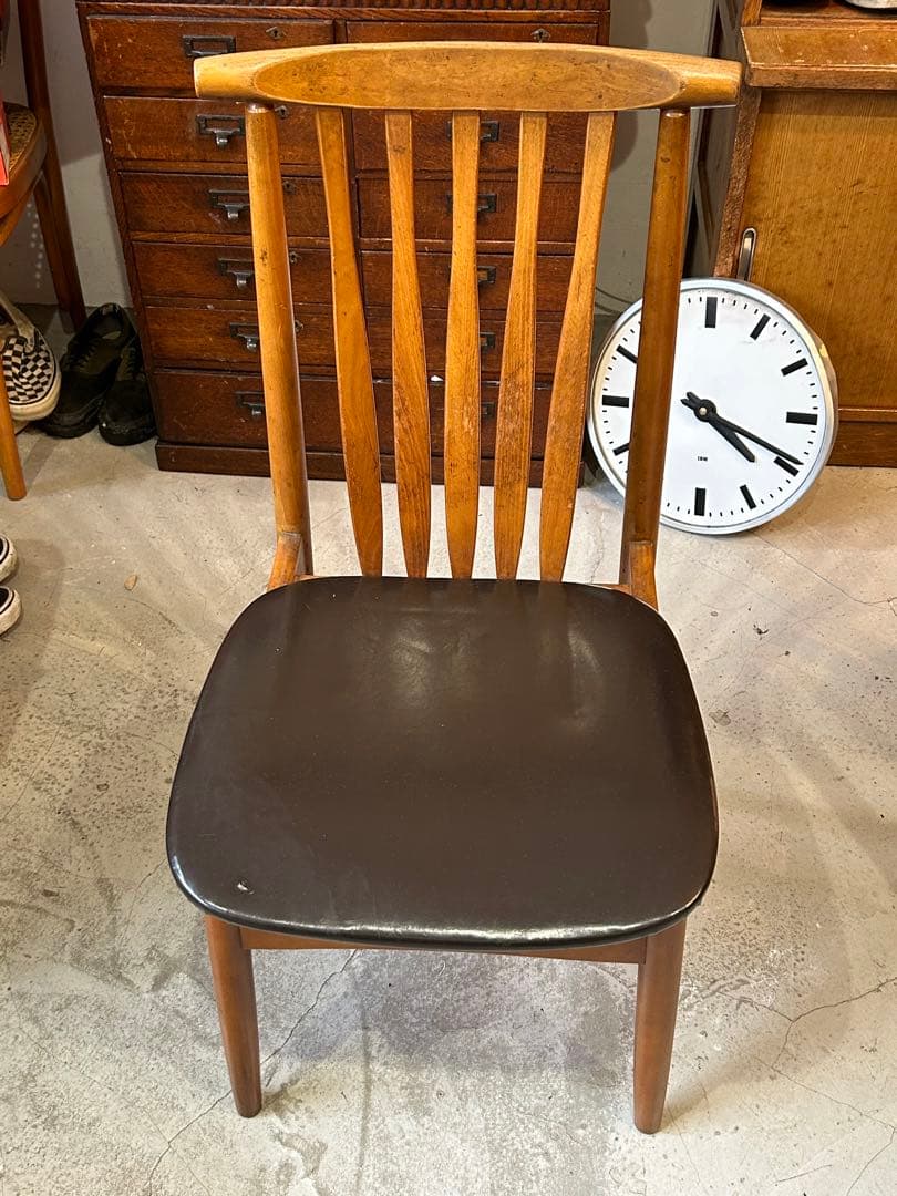 貴重!! 60s 70s ビンテージ 飛騨家具 日進木工　ウッドチェア ①