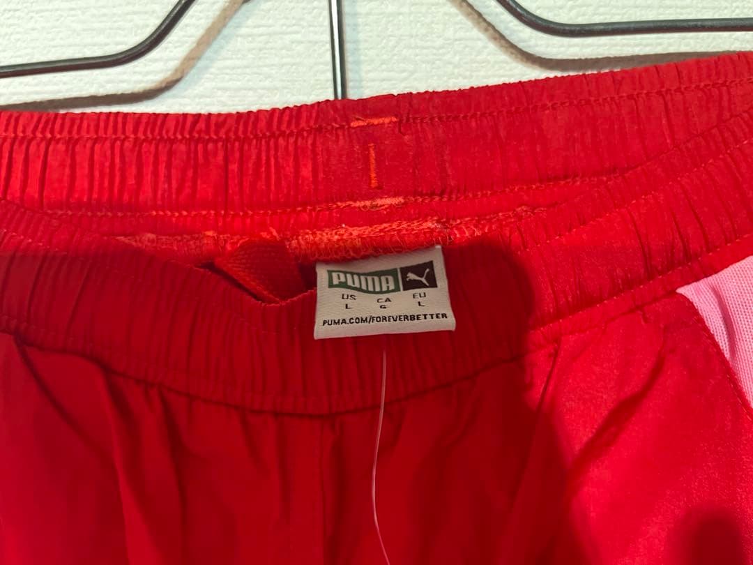 PUMA プーマ　ジャージ　パラシュートパンツ　レッド　L