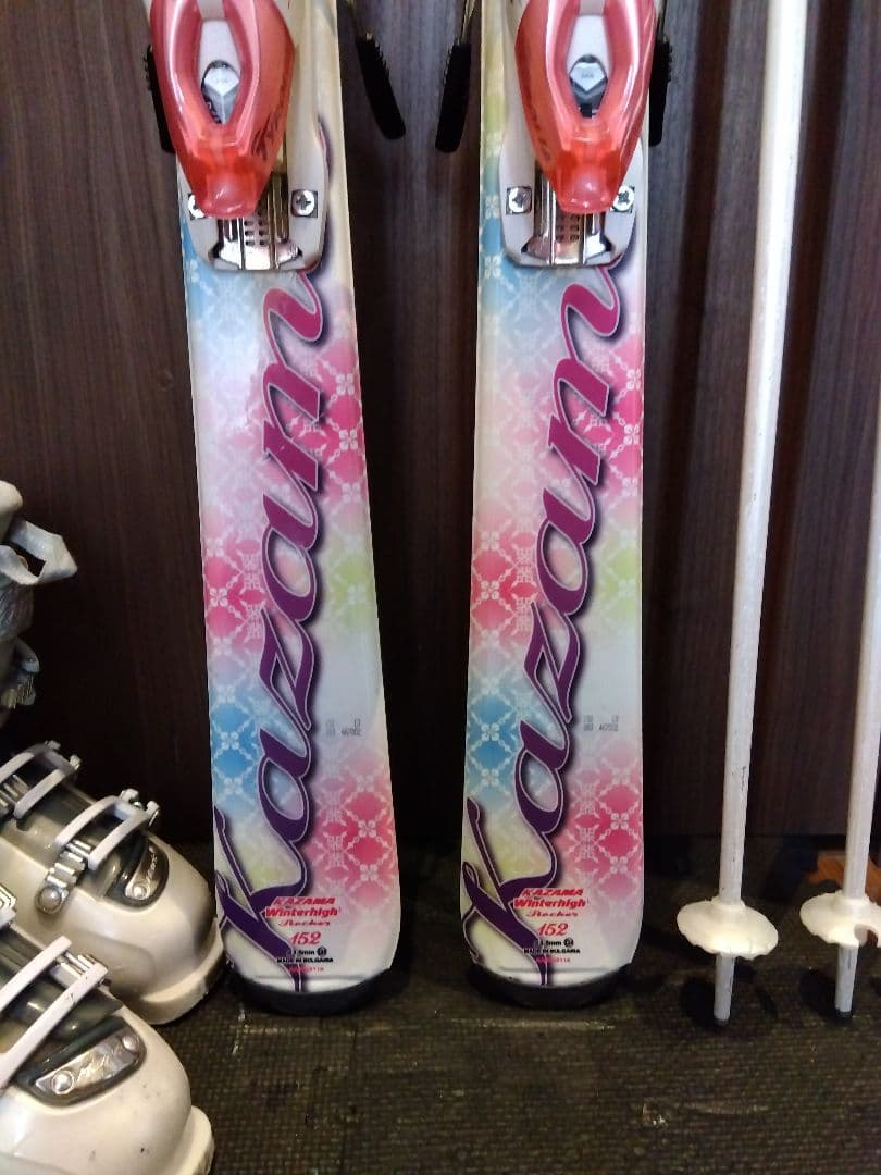 ♥あかねこさん♥KAZAMA レディース用 スキーセット メンテ・WAX済み✔
